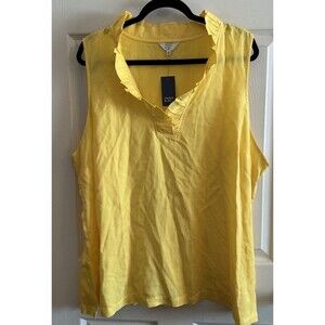 NWT Crown & Ivy Ruffle Neck Short Sleeves Women’s Peasant Top V Neck plus Sz 3X